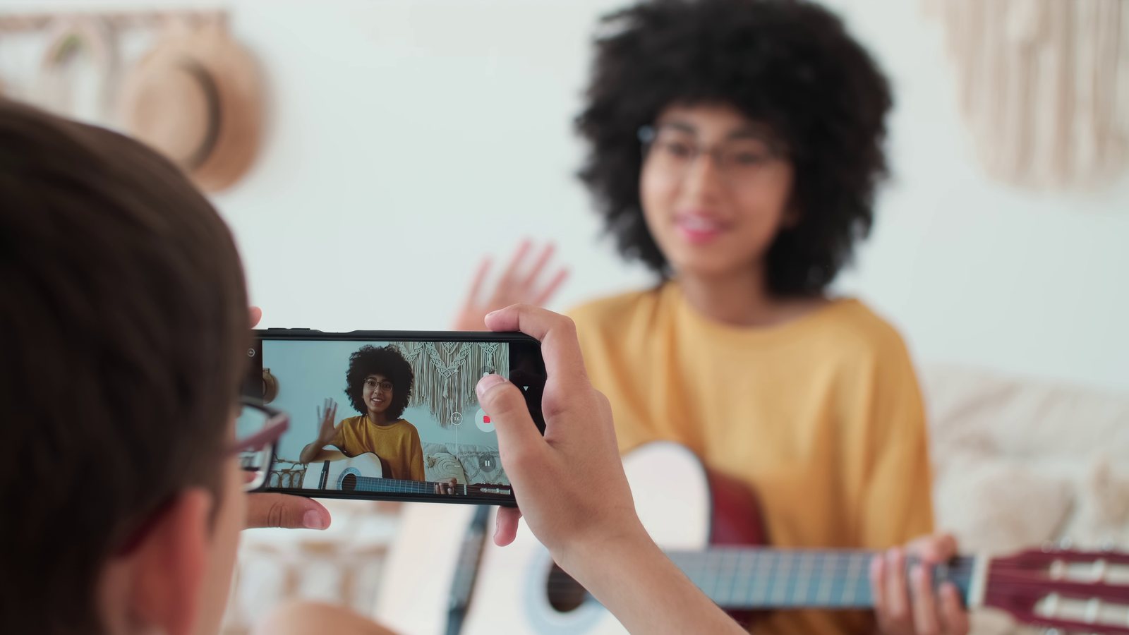 Someone going live from a phone