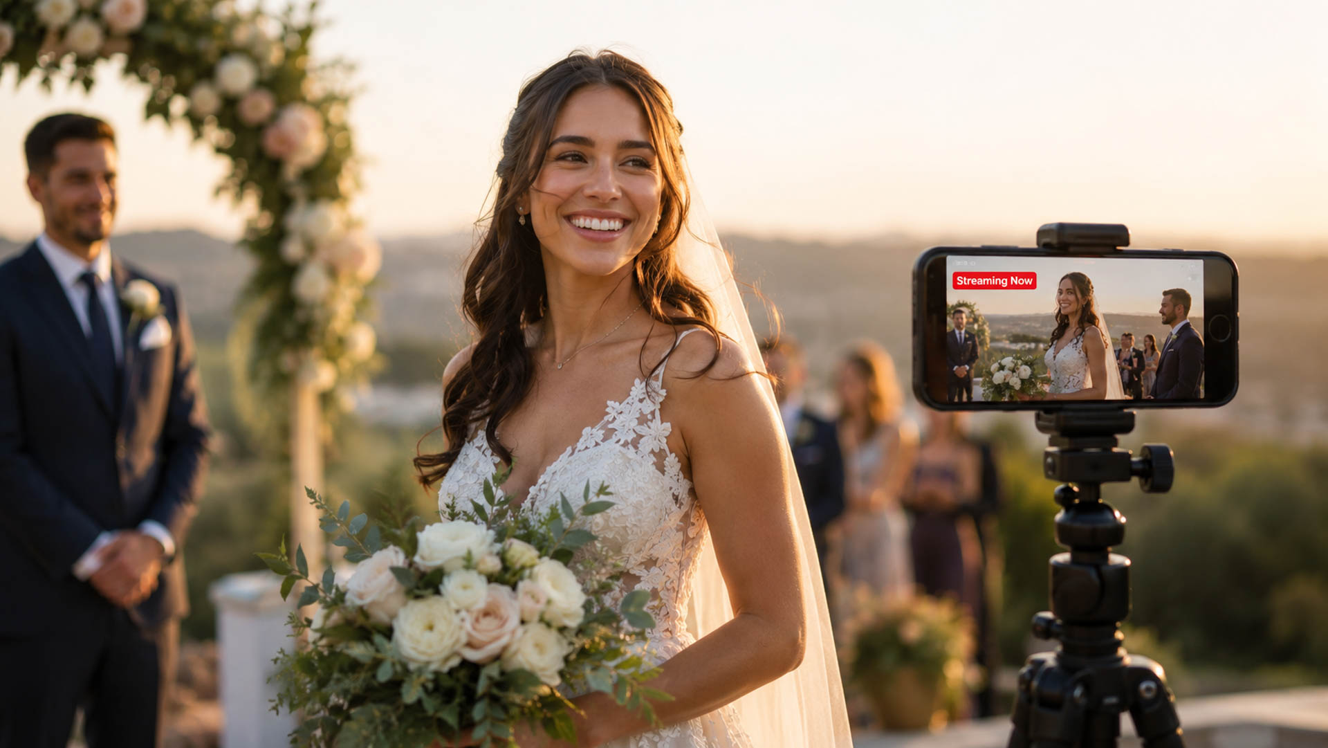 A bride at her wedding